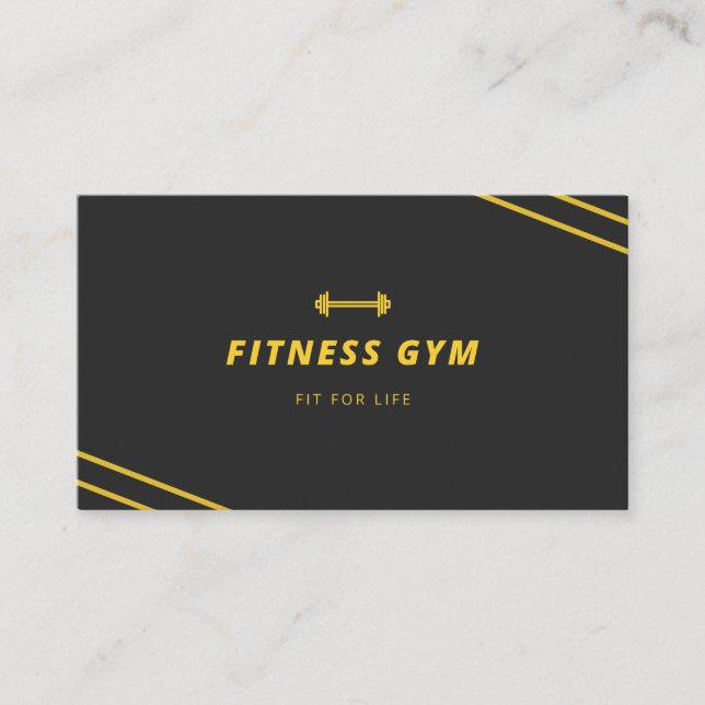 Modern Minimal gym center business crad Card (Front)