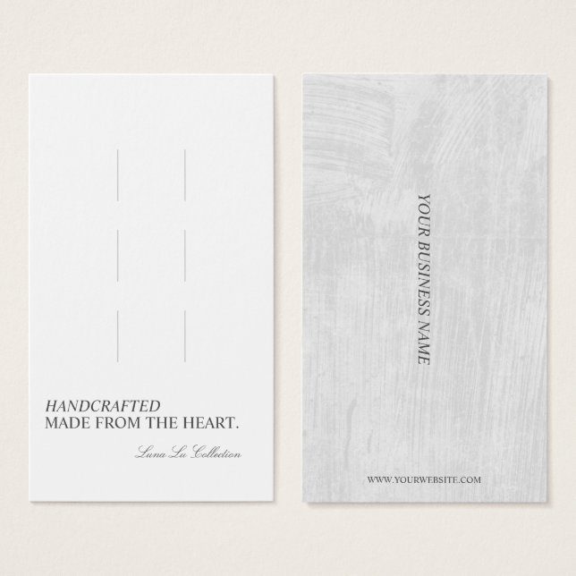 Modern Minimal Hair Clips Accessories Display Card (Front & Back)