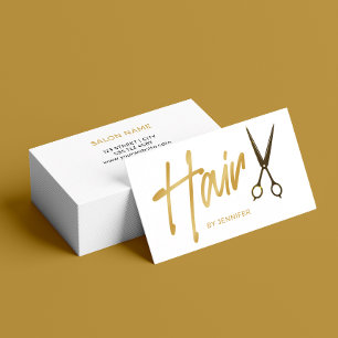 Modern Minimal Hair Stylist Business Card