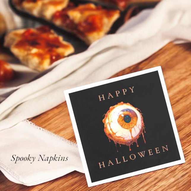modern minimal Halloween party  Napkins (spooky  fun halloween paper napkins )