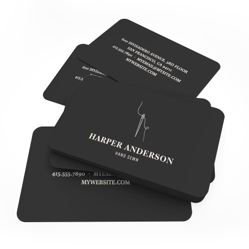 Modern Minimal Hand Sewing Professional Business Card