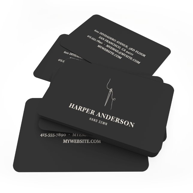 Modern Minimal Hand Sewing Professional Business Card (Creator Uploaded)