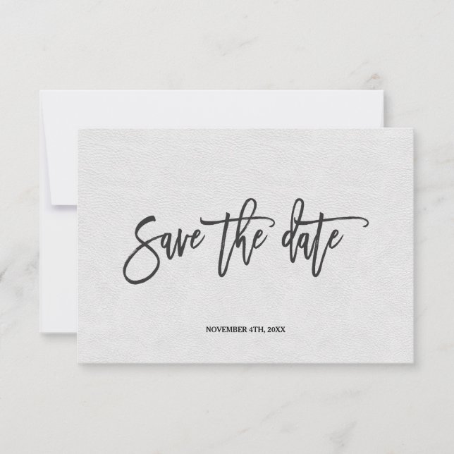 Modern Minimal Handwriting Save The Date (Front)