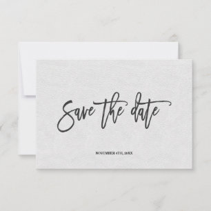 Modern Minimal Handwriting Save The Date
