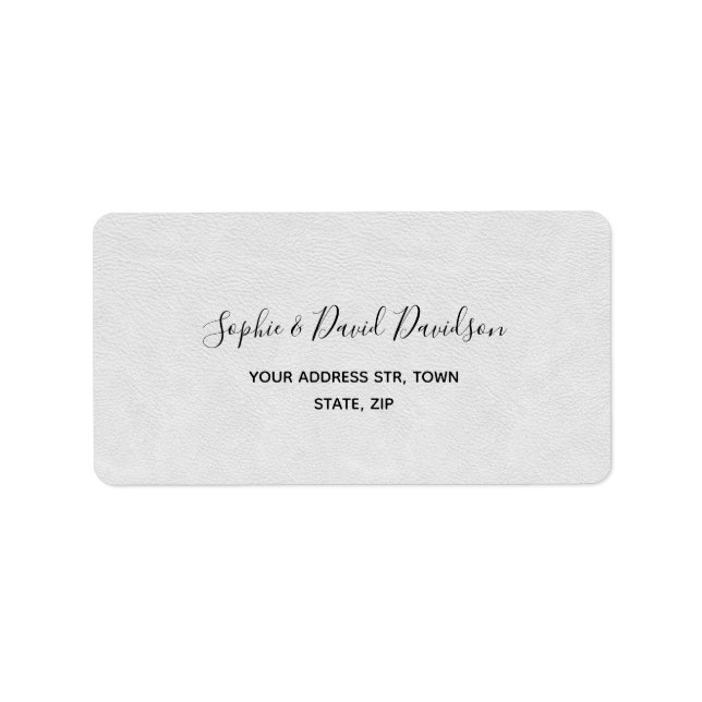 Modern Minimal Handwriting Wedding Label (Front)