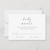 Modern Minimal Handwritten Script Wedding RSVP Card | Zazzle