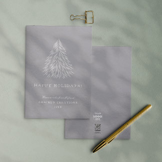 Modern Minimal Happy Holidays Corporate Christmas Holiday Card