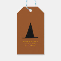 Modern Minimal Happy Spooky Halloween Witch Hat