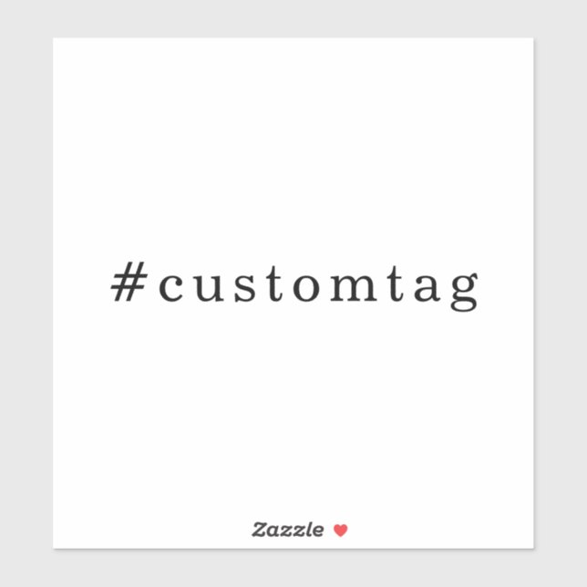 Modern Minimal Hashtag Design Sticker (Sheet)