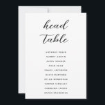 Modern Minimal Head Table Seating Chart Cards<br><div class="desc">These modern script minimalist seating chart cards are perfect for a simple, modern wedding. The neutral design features a minimalist card decorated with modern, elegant script calligraphy. The card prints on the front and back (double-sided). You can edit/personalize whole Template. If you need any help or matching products, please contact...</div>