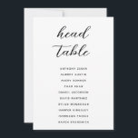 Modern Minimal Head Table Seating Chart Cards<br><div class="desc">These modern script minimalist seating chart cards are perfect for a simple, modern wedding. The neutral design features a minimalist card decorated with modern, elegant script calligraphy. The card prints on the front and back (double-sided). You can edit/personalize whole Template. If you need any help or matching products, please contact...</div>