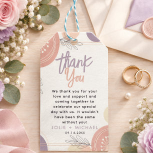 Modern Minimal Heart Boho Baby Shower  Gift Tags