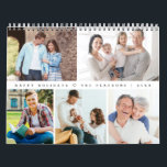 Modern Minimal Heart Customizable Family Photo Calendar<br><div class="desc">Celebrate your family’s memories all year long with this Custom 12-Month Photo Calendar, designed to showcase your favorite photos in a clean, modern layout. Each month features a full-page image paired with a minimalist date grid, making it both beautiful and functional. The elegant cover design includes a photo collage with...</div>