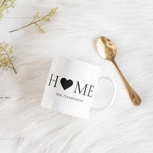 Modern Minimal Home Family Personalized Gift Coffee Mug