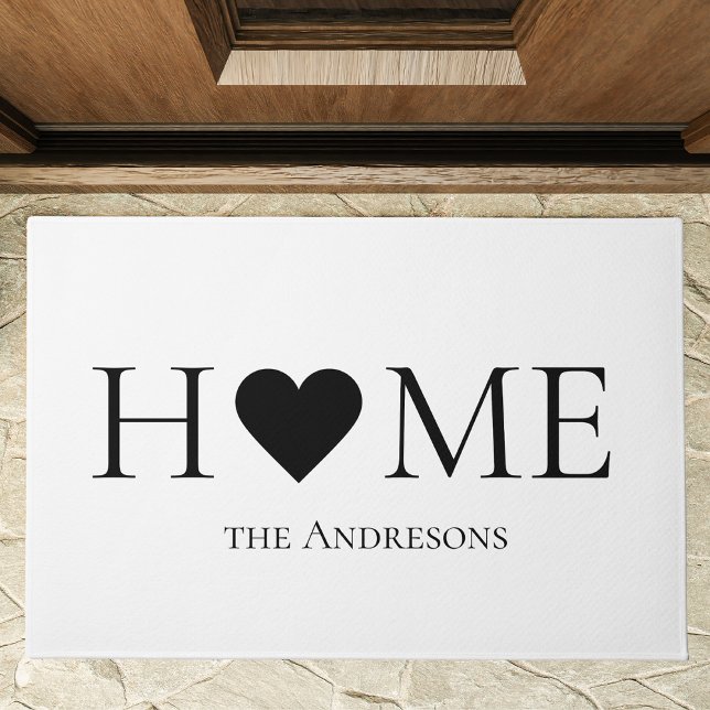 Modern Minimal Home Family Personalized Gift Doormat (Creator Uploaded)