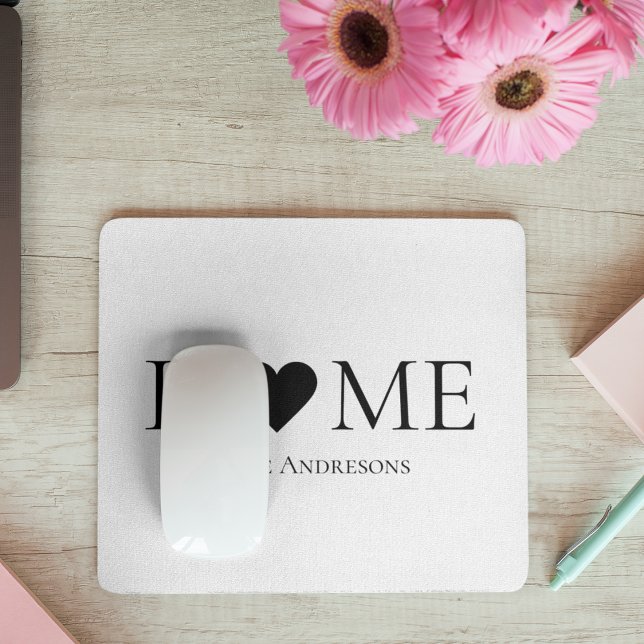 Modern Minimal Home Family Personalized Gift Mouse Pad (Creator Uploaded)