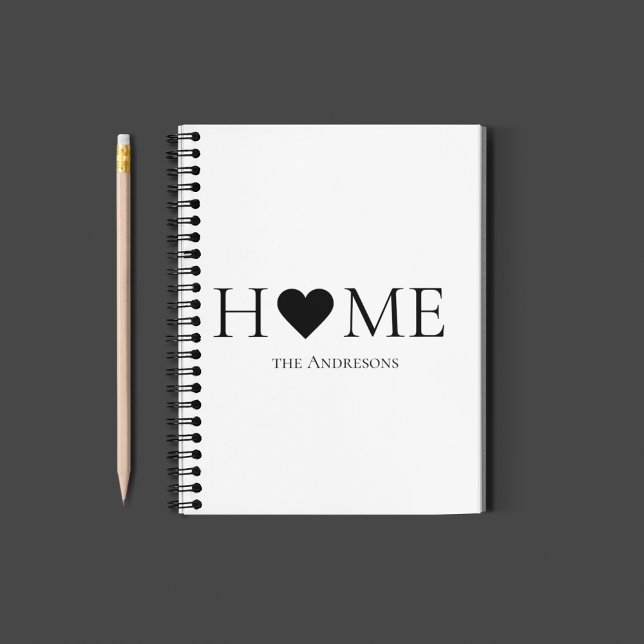 Modern Minimal Home Family Personalized Gift Notebook (Creator Uploaded)