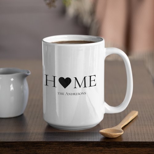 Modern Minimal Home Family Personalized Gift Two_Tone Coffee Mug