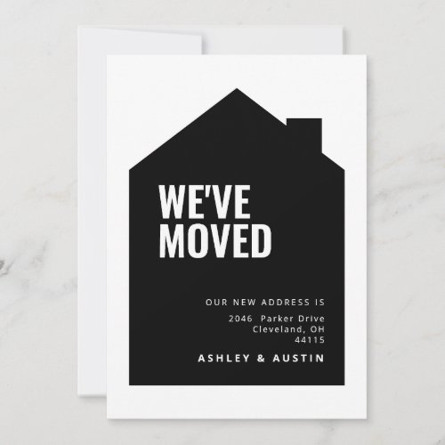 Modern Minimal House Shape Weve Moved New Home Announcement