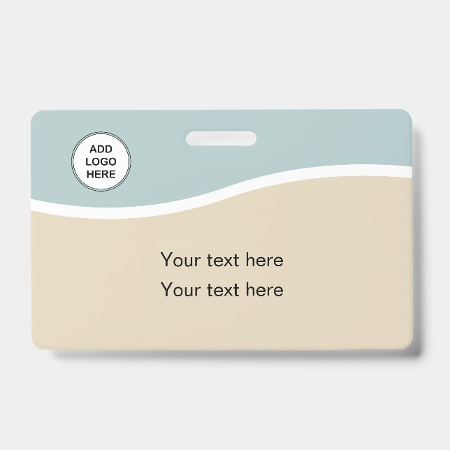 Modern Minimal ID Logo Template Badge (Front)