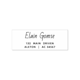 Modern Minimal   Informal Script Return Address Self-inking Stamp