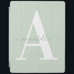 Modern, minimal initial and script text name iPad smart cover<br><div class="desc">Modern,  minimal initial and script text personalized name and initial design.</div>