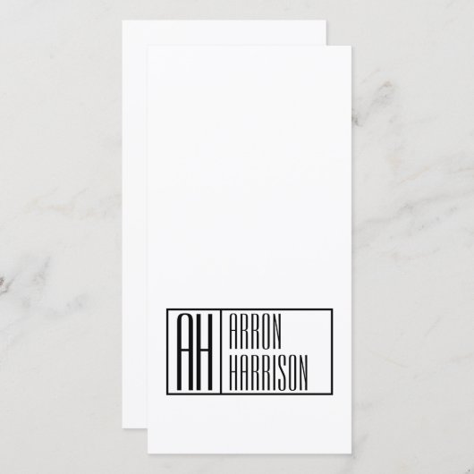 Modern Minimal Initials & Name Logo (Front/Back)