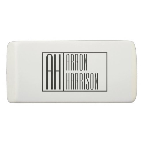Modern Minimal Initials  Name Logo Eraser