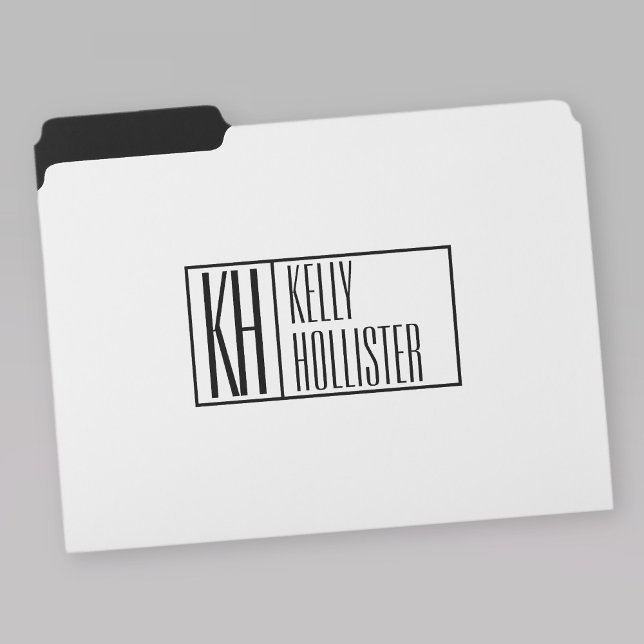 Modern Minimal Initials & Name Logo File Folder (Creator Uploaded)