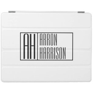 Modern Minimal Initials & Name Logo iPad Smart Cover