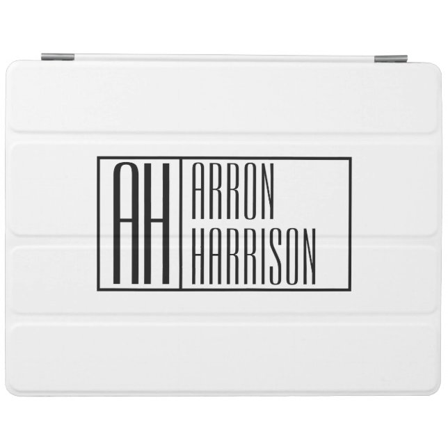 Modern Minimal Initials & Name Logo iPad Smart Cover (Horizontal)