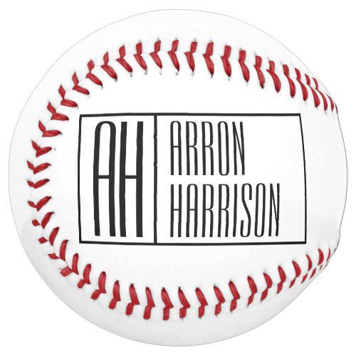 Modern Minimal Initials  Name Logo Softball