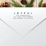 Modern Minimal JOYFUL Christmas Return Address Self-inking Stamp<br><div class="desc">This modern holiday return address stamp features a simple sans serif greeting that says simply "JOYFUL" with your name and address. This design makes a chic statement and coordinates with our "Chic Minimalist Type JOYFUL" holiday photo card.</div>