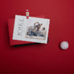 Modern Minimal Joyful Family Photo Christmas Holiday Card<br><div class="desc">Welcome the holidays this year with a Modern Minimal Joyful Family Photo Christmas Holiday Card that captures that perfect moment of joy with a close-knit family. This chic black and white card is the perfect embodiment of the modern, minimalist style we crave. Clean lines in the typography and editing lend...</div>