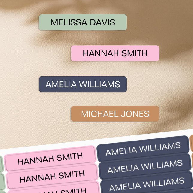 Modern Minimal Kids Waterproof Name Labels (Creator Uploaded)