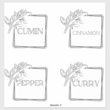 Modern Minimal Kitchen Pantry Storage Labels