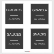 Modern Minimal Kitchen Pantry Storage Labels