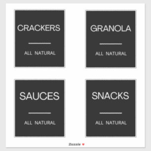 Modern Minimal Kitchen Pantry Storage Labels