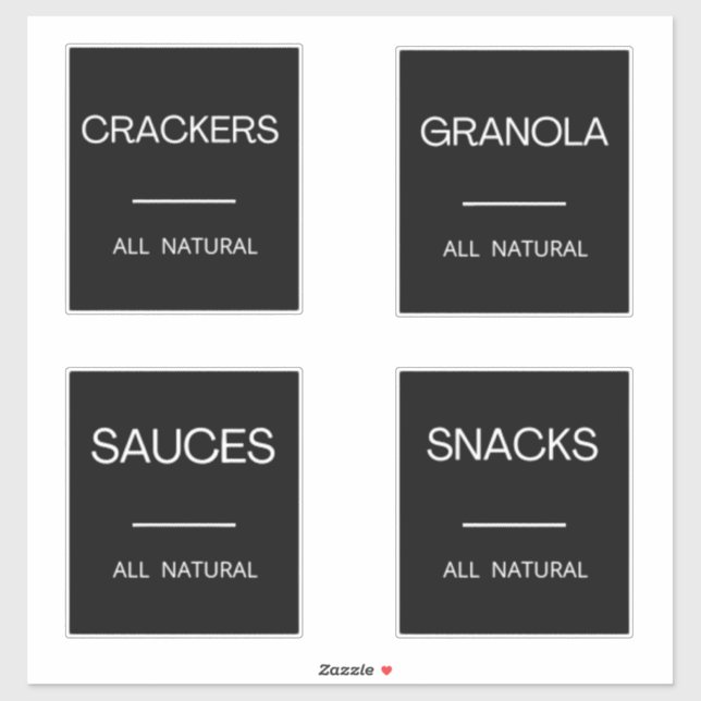 Modern Minimal Kitchen Pantry Storage Labels (Sheet)