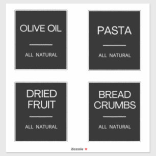 Modern Minimal Kitchen Pantry Storage Labels