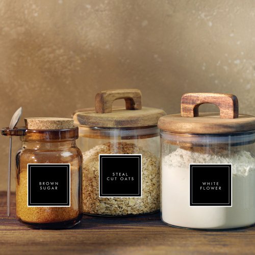 Modern Minimal Kitchen  Pantry Storage Labels 