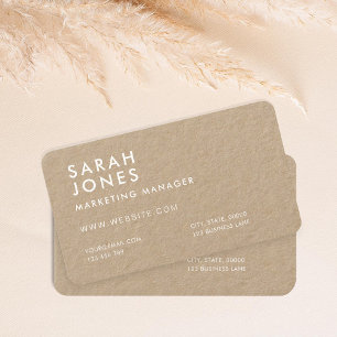 Modern Minimal Kraft Business Card