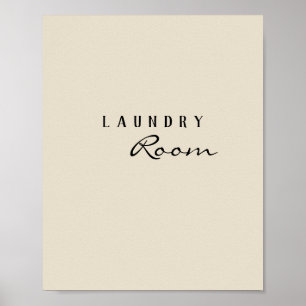 Modern Minimal Laundry Room Poster