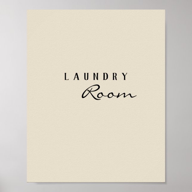 Modern Minimal Laundry Room Poster (Front)