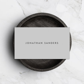 MODERN & MINIMAL Light Gray Business Card