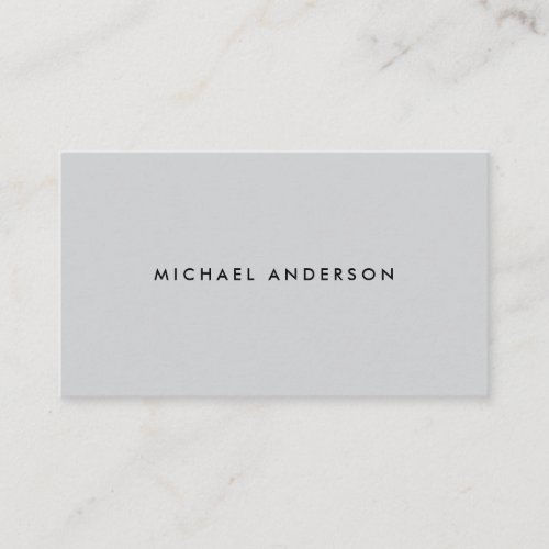 Modern minimal light gray business cards