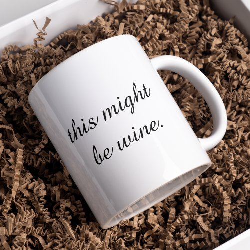 Modern Minimal Love Wine Funny Quote Coffee Mug