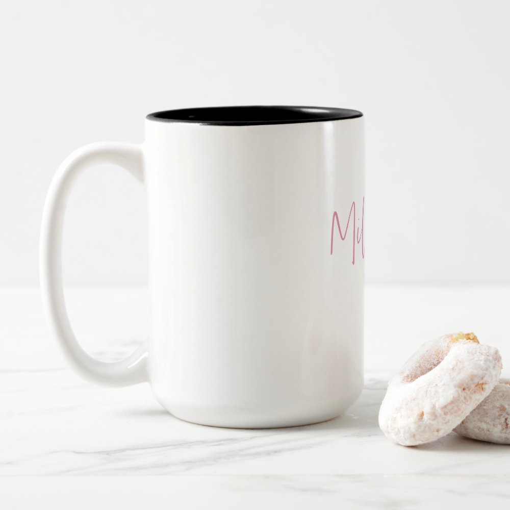 Discover Modern Minimal Millionaire CEO | Pink And Black  Two-Tone Coffee Mug