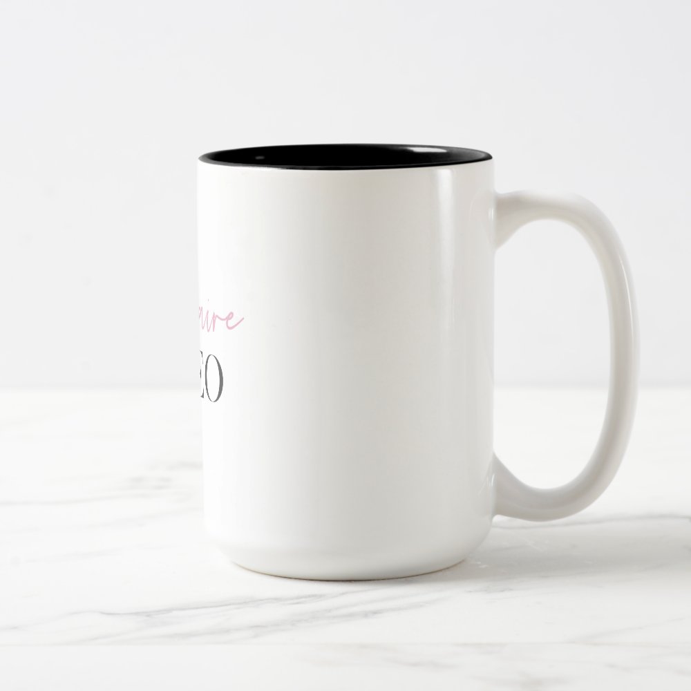 Discover Modern Minimal Millionaire CEO | Pink And Black  Two-Tone Coffee Mug