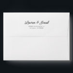 Modern Minimal Minimalist Black White Wedding Envelope<br><div class="desc">These are Modern Minimal Minimalist Black and White Wedding Custom Names Wedding Envelopes!</div>